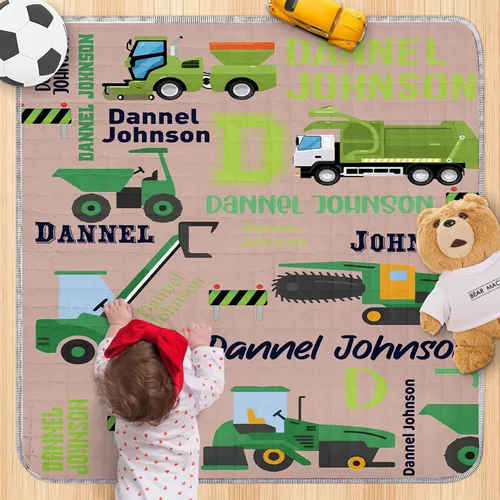 Vista 9 de Tapete de juego personalizado para bebé con nombre, tapete de juego personalizado para bebé, tapete de juego lavable para bebé, tapete de juego