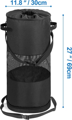 Vista 6 de Fasrom Bolsa de basura para barco con cremallera inferior para una fácil eliminación, color negro (solo bolsa vacía, diseño patentado)