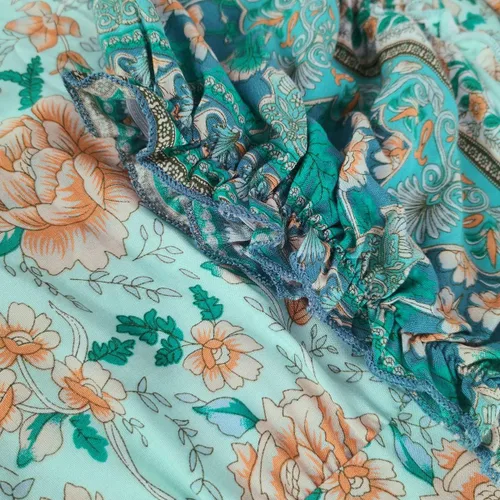 Vista 6 de OSTOO Women's 2023 Summer Sleeveless Boho Floral Print Tiered Casual Flowy Long Maxi Dress