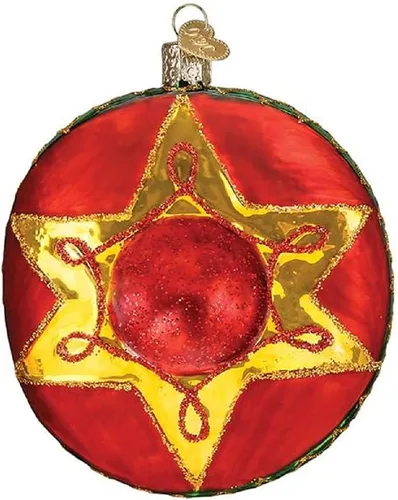 Vista 2 de Old World Christmas - Adorno de vidrio soplado de sombrero para árbol de Navidad, decoración festiva artesanal, colección Fiesta