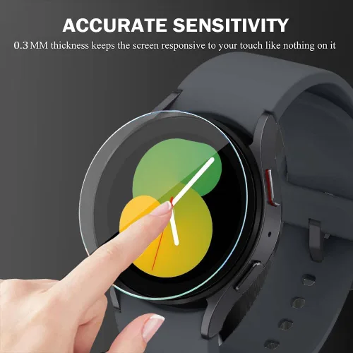 Vista 2 de DEALELE - Funda y protector de pantalla compatible con Samsung Galaxy Watch FE / 5/4 de 1.575 pulgadas, funda protectora de policarbonato