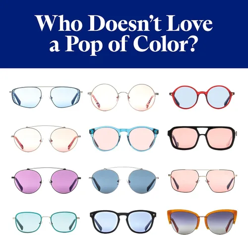 Vista 4 de Elton John Eyewear Tinted Glasses for Men & Women, Fashion Tint - Eyeglases with Non-Glare Lenses & 100% UV Protection