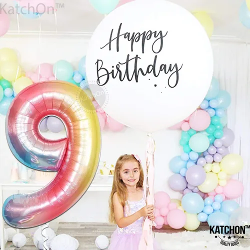 Vista 1290 de KatchOn Globo negro del número 1 de 40 pulgadas, globo de feliz cumpleaños Large Mylar Number One Balloon for 1st Birthday Decorations, Foil