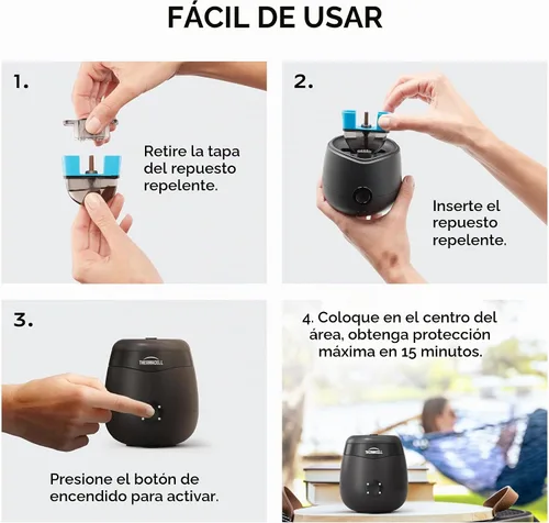 Vista 8 de Thermacell E55 E-Series - Repelente recargable contra mosquitos, paquete de 2 + paquete de recarga de 120 horas, zona de protección contra mosquitos
