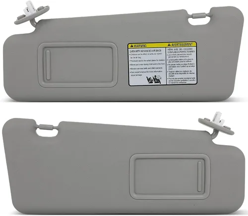 Vista 8 de SCITOO Conjunto de viseras solares para los lados izquierdo y derecho para Toyota Highlander 2008-2013 con techo corredizo (beige)