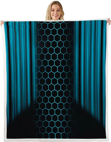 Vista 12 de Manfei Capybara - Manta de cama de roedores de América del Sur para niños y niñas, decoración de habitación, manta de retazos enrejados para sofá
