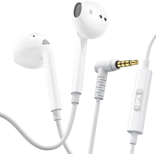 Vista 21 de LUDOS Zenith - Auriculares intraurales con cable, auriculares con micrófono, con cable para auriculares Jack de 0.138 in para iPhone, Samsung