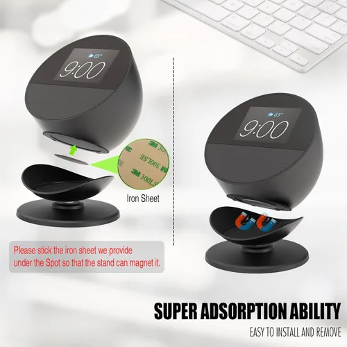 Vista 3 de Soporte magnético de escritorio ajustable de alta calidad para Spot (versión 2024), accesorios de montaje, compatible con Ech0 Spot y Homepod Mini