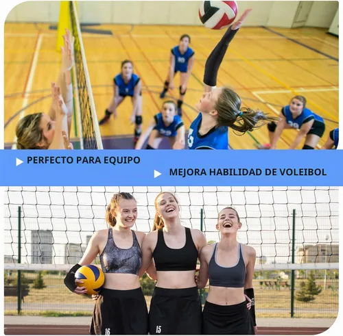 Vista 3 de Abeillo Mangas de voleibol para brazos, mangas de antebrazo con almohadillas de espuma de protección y orificio para el pulgar, mangas acolchadas