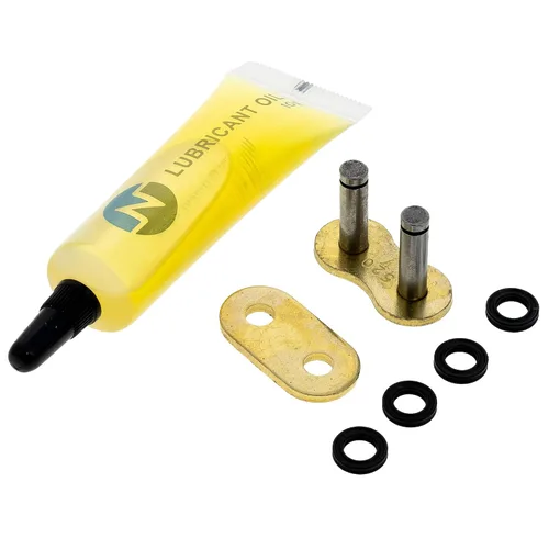 Vista 2 de NICHE Cadena de anillo en X 520 de oro 36 eslabones con eslabón maestro de conexión