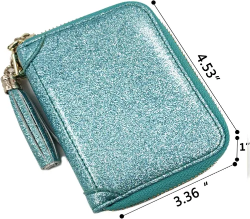 Vista 6 de Tarjetero de piel para tarjetas de crédito y carnet de identidad, con tecnología RFID, para mujer