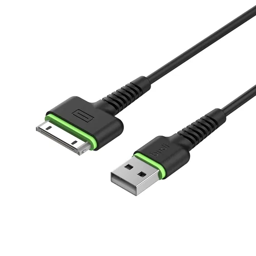 Vista 3 de BUDI Cargador para iPhone 4S - Cable de sincronización de 30 pines para iPhone 4/4S/3G/3GS, iPad 1/2/3, iPod Touch y Nano - Negro