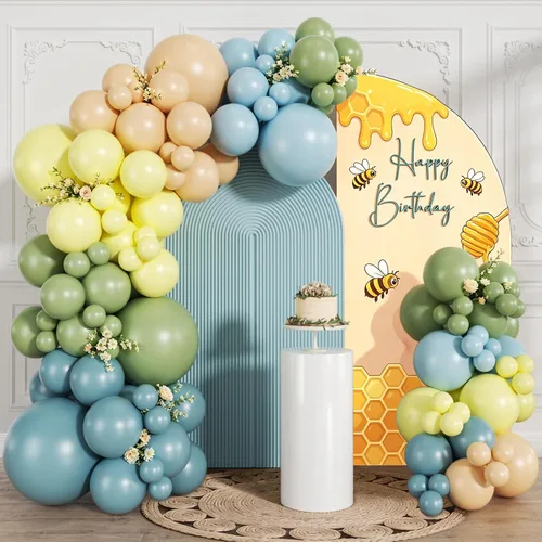 Vista 47 de Globos rosa claro, 125 piezas de diferentes tamaños de 8, 12, 10, 5 pulgadas, kit de arco de globos rosa pálido pastel para princesa, cumpleaños