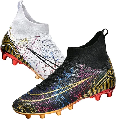 Vista 2 de Dennger Tacos de fútbol para hombre, zapatos de fútbol de alta calidad, zapatos de fútbol AG Spike, zapatillas de deporte cómodas para adultos