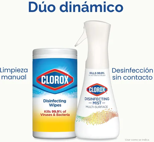 Vista 15 de Clorox Niebla desinfectante, limón y azahar, 1 spray y 1 repuesto, 16 onzas cada uno