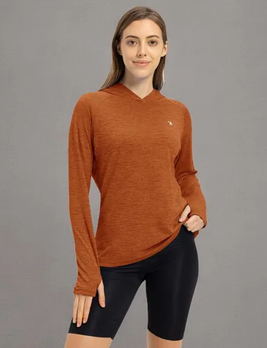 Vista 9 de TBMPOY Womens UPF 50+ Sun Protection Hoodie Shirt Long Sleeve Fishing Hiking Outdoor UV Shirt Lightweight