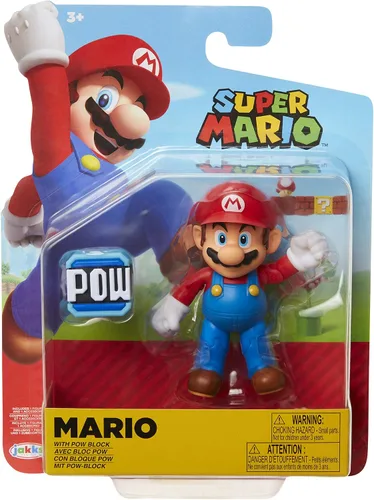 Vista 7 de Super Mario Figura de acción articulada coleccionable de Mario de 4 pulgadas con accesorio de prisionero de guerra