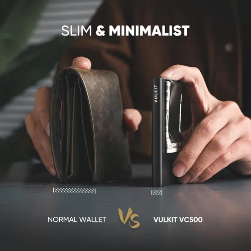 Vista 82 de VULKIT Cartera delgada minimalista para tarjetas VC500 VC500C, Rosado, Minimalista