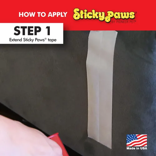 Vista 2 de Bandas de control de arañazos Sticky Paws, normal, Transparente
