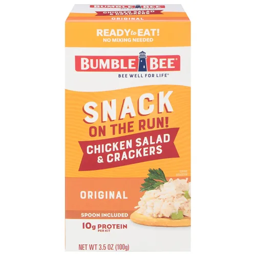 Vista 19 de Bumble Bee Snack on the Run BBQ - Kit de ensalada de pollo con galletas, 3.5 onzas, lista para comer, cuchara incluida, aperitivo de proteína