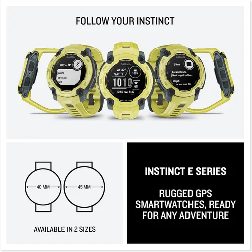 Vista 19 de Garmin Instinct® 3 45mm, pantalla AMOLED, reloj inteligente GPS resistente para exteriores, bisel reforzado con metal, linterna incorporada, hasta