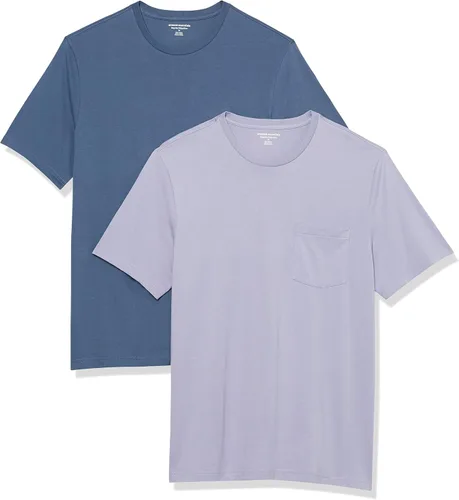 Vista 27 de Amazon Essentials Men's Short-Sleeve Crewneck Pocket T-Shirts, Pack of 2