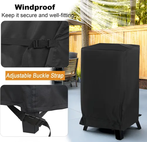 Vista 5 de NetttyPro - Funda para ahumador eléctrico de exterior Masterbuilt de 30 pulgadas, impermeable, resistente, cuadrada, vertical, para parrilla