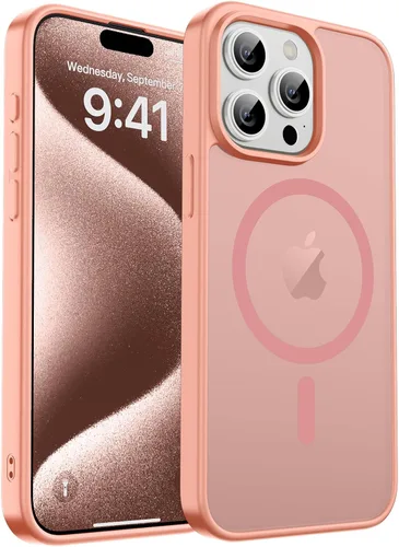 Vista 101 de zapica Funda magnética para iPhone Air, con protector de pantalla de vidrio templado, compatible con MagSafe, translúcida mate, a prueba de golpes