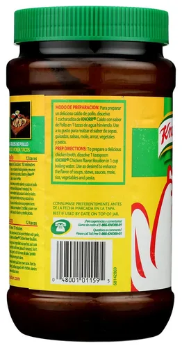Vista 4 de Caldo de Sabor Pollo para Salsas, Sopas y Guisos Granulado Sin Grasa ni Colesterol - 32 oz (907 g)