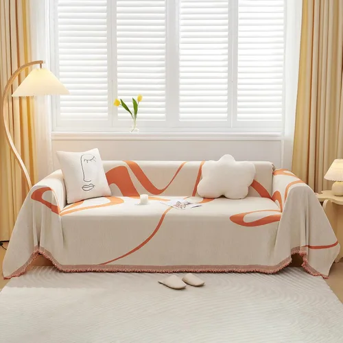 Vista 67 de VClife Funda para silla con acento azteca bohemio de 59 x 71 pulgadas, funda reversible y lavable de felpilla para sillón, color marrón castaño