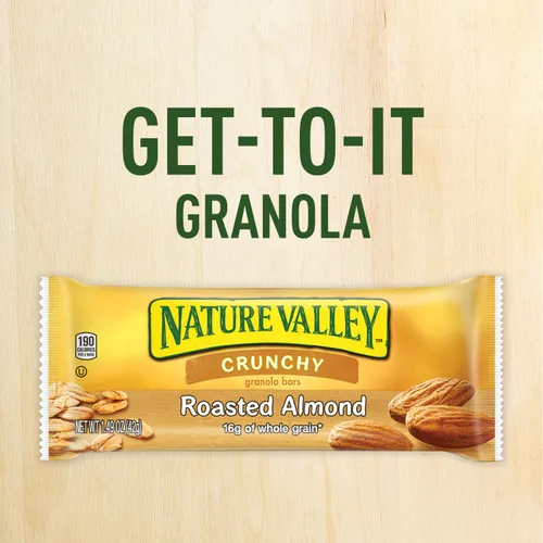 Vista 6 de Nature Valley Barras de granola crujiente, almendra tostada, 1.49 onzas, 6 unidades, 12 barras (paquete de 12)