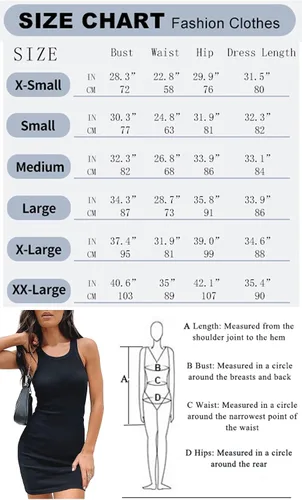 Vista 4 de Samefar - Vestido corto básico y ajustado, para mujer, diseño con cuello redondo, acanalado, sin mangas