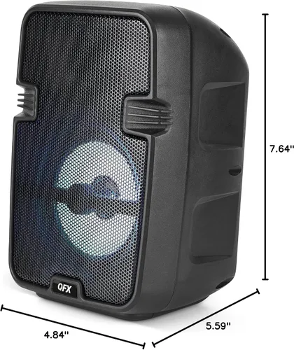 Vista 9 de QFX BT-60-BK Altavoz Bluetooth de 4 "con luces LED - Negro