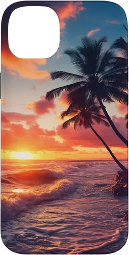 Vista 15 de Palm Tree Sunset Tropical Boho Beach Aesthetic Vacation Case for iPhone 17
