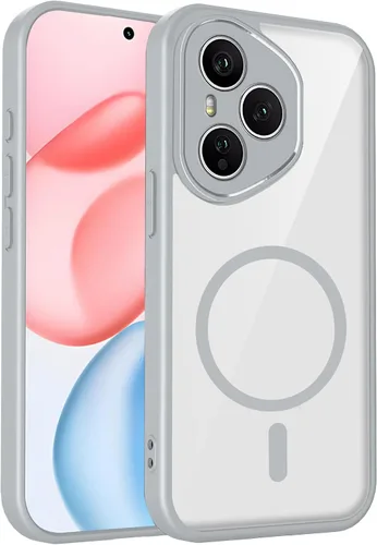Vista 565 de Funda magnética transparente compatible con Xiaomi 17T, color negro 2 en 1 PC + TPU cubierta de teléfono a prueba de golpes, carcasa protectora