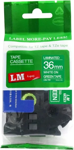 Vista 22 de 2/Pack LMe561 Premium 1.5" Black Print on Blue Label Tape, Compatible with Brother TZe-561 P-Touch Tape 36mm Laminated Replacement Label Tape.