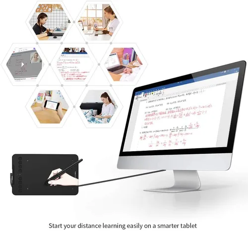 Vista 5 de Tableta de Dibujo Inalámbrica XPPen Deco mini7W Tableta Gráfica Tableta con Lápiz con 8192 Niveles de Presión, Tableta de Artista de 7 x 4 pulgadas