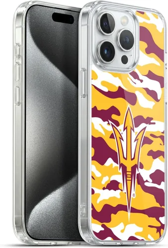 Vista 128 de Head Case Designs Funda de gel ASU Camou con licencia oficial de la Universidad Estatal de Arizona [protección de grado militar] compatible