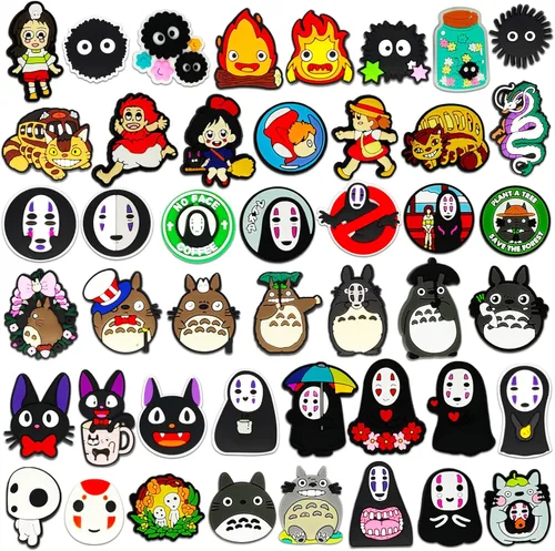 Vista 2 de 45 25 dijes de anime para zapatos de cocodrilo con burbujas para sandalias, zuecos, decoraciones de zapatos de dibujos animados japoneses