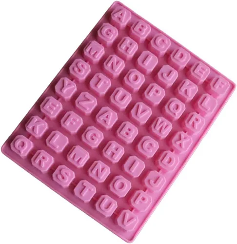 Vista 5 de Fondant Letters Candy Making Tools 48 letras inglesas alfabeto de silicona DIY