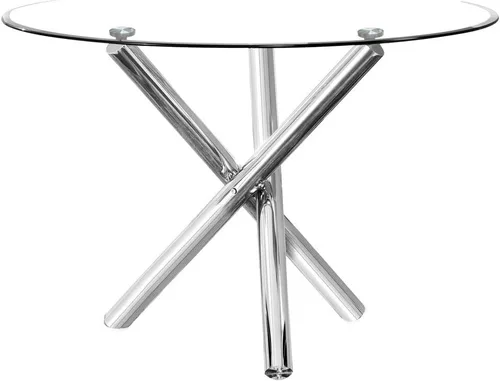 Vista 3 de Best Master Furniture Crystal - Juego de comedor redondo de 5 piezas, 5 piezas, color negro