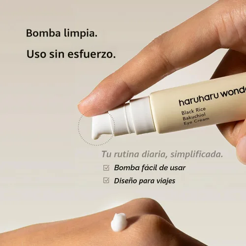 Vista 7 de Crema de ojos de arroz negro Bakuchiol Haruharu Wonder 0.67 fl.oz / 20ml Antienvejecimiento, cuidado de arrugas, alternativa natural al retinol