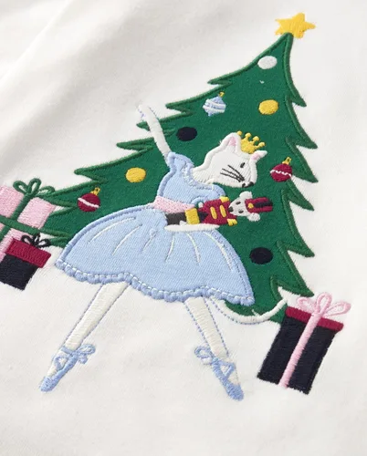 Vista 2 de Gymboree Camisetas de manga larga con estampado bordado para niñas y niños pequeños