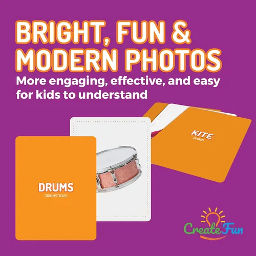 Vista 5 de Tarjetas flash Go Together para niños y adultos – 50 tarjetas realistas de emparejamiento de imágenes para terapia del habla, actividades