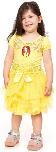 Vista 8 de Disney Vestido de princesa con tutú para niñas - Vestido de fiesta de manga corta con volantes para niñas pequeñas y niños - Vestido de disfraz