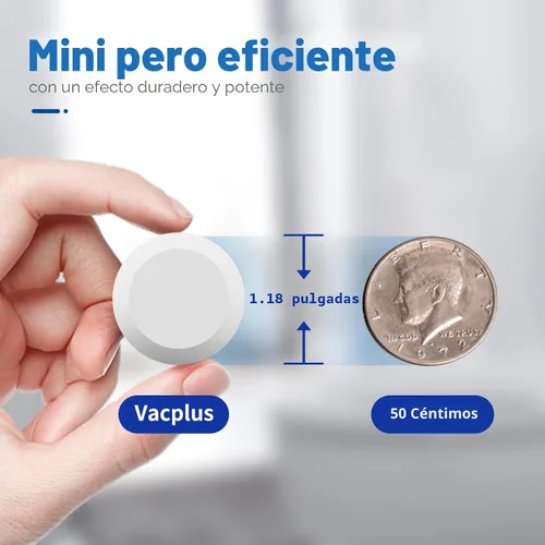 Vista 2 de Tabletas limpiadoras de inodoro Vacplus 30 UNIDADES, limpiadores automáticos de inodoro con blanqueador para desodorizar y desincrustar, limpiador