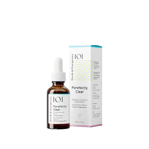 Vista 3 de Geek & Gorgeous Porefectly Clear – Exfoliante de gel ligero con 2% de ácido salicílico (BHA) y sarcosina – Ayuda a desatascar los poros y reducir
