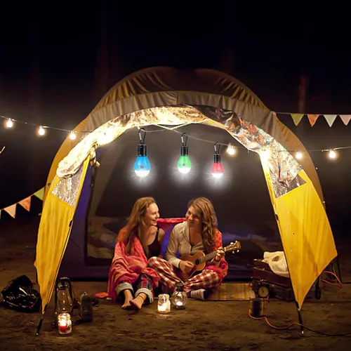 Vista 5 de Jarxin Linterna de Camping LED Recargable USB, Luces de Tienda al Aire Libre para Acampar Colgantes, Linterna para Niños con Gancho de Clip