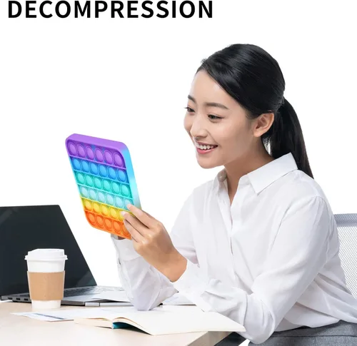 Vista 6 de 2 Paquetes de Juguetes Sensoriales Pop Fidget, Autismo Necesidades Especiales Alivio del Estrés Silicona Alivio de Presión, Juguetes Redondos
