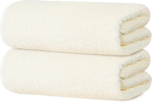 Vista 13 de Tens Towels - Paquete de 2 sábanas de baño extra grandes de 35 x 70 pulgadas, 100% algodón, más grandes y más ligeras, secan más rápido, súper